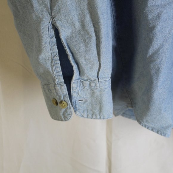 Columbia Mens Button Down Light Denim Shirt 2XL - Picture 5 of 9